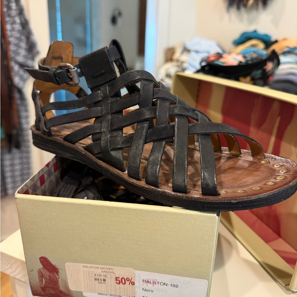 A.S.98 Black Women's Sandals